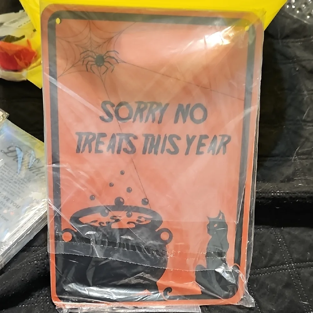 Nwt 2 Sorry No Treats This Year Metal Sign